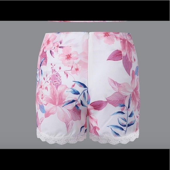 Round neck floral print co-ord - Picture 2 of 3